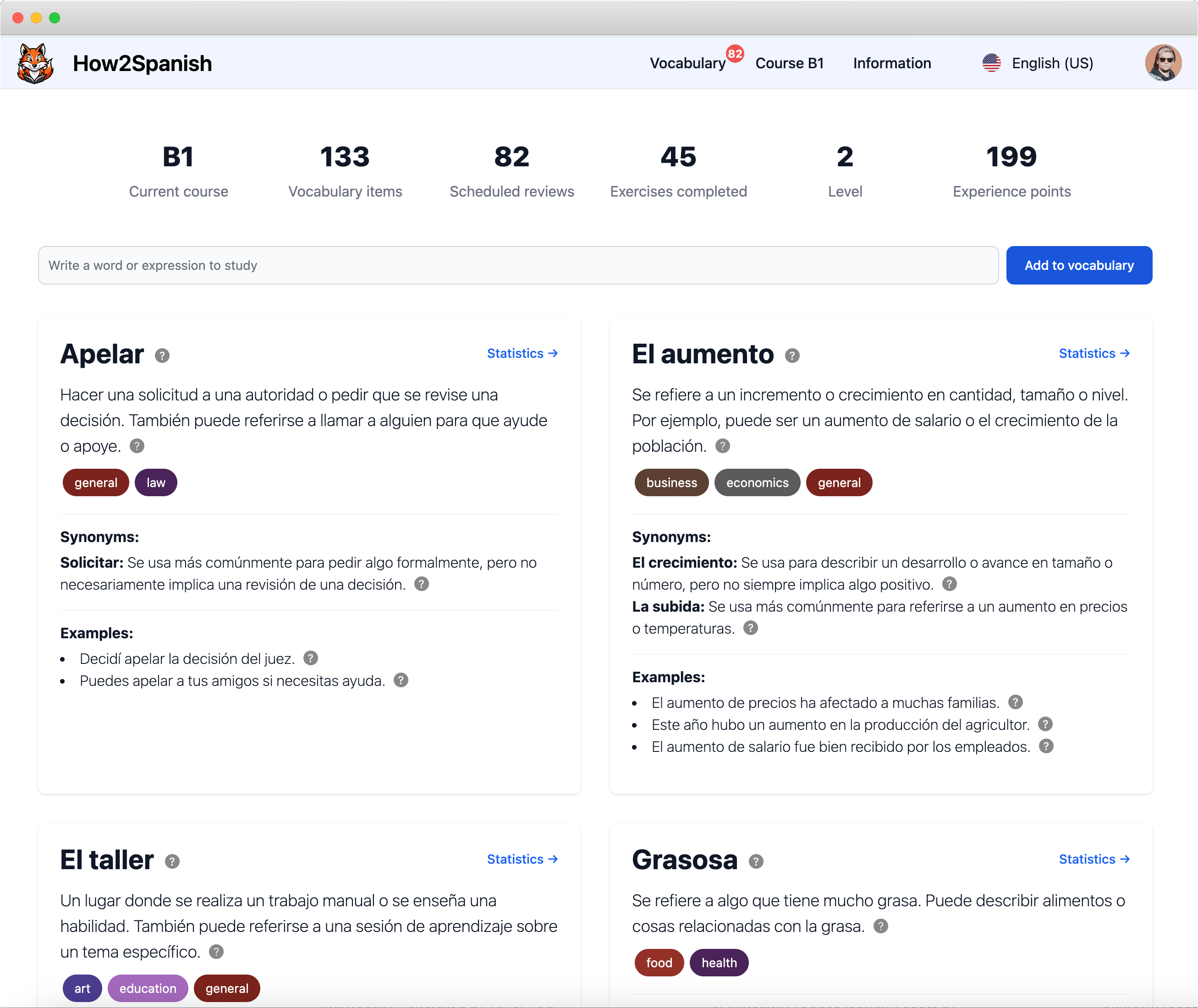 Dashboard overview